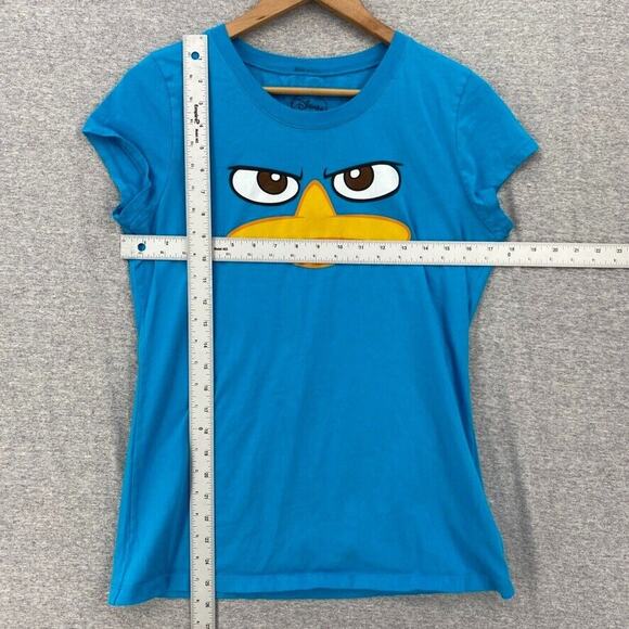 Disney Shirt Womens Extra Large Juniors 15-17 Blue Phineous Perry Platypus Tee - Picture 5 of 9